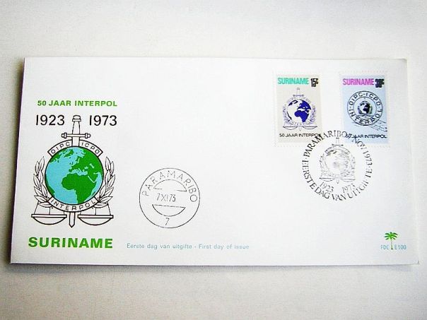 1973 Interpol 50 jaar Suriname - (5760)